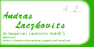 andras laczkovits business card